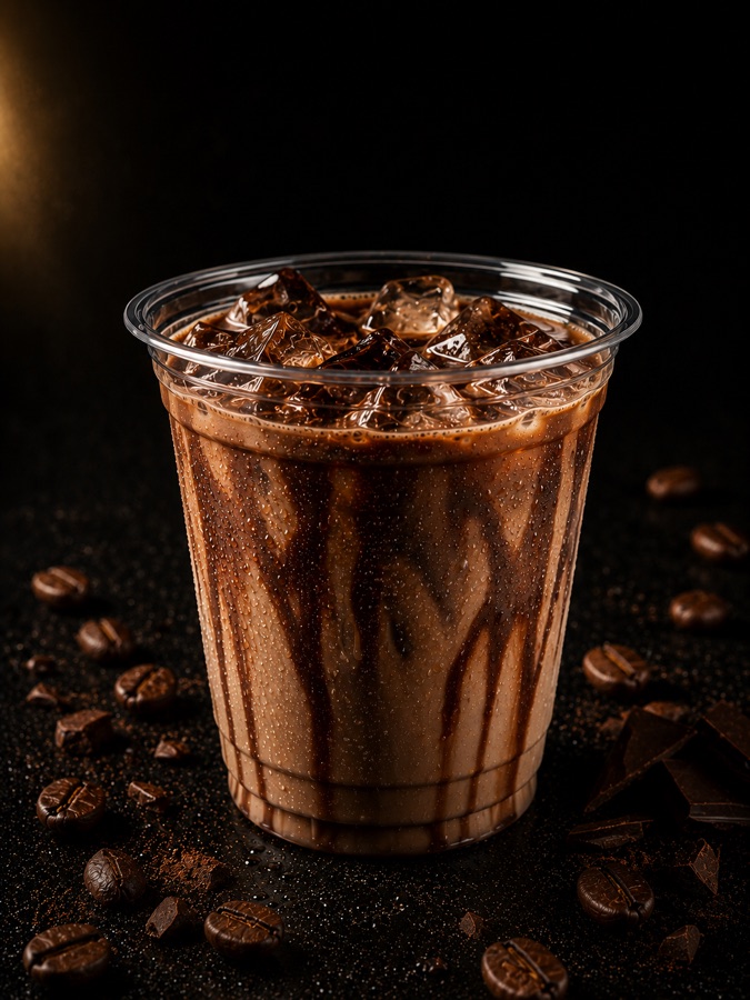 Iced Mocha — cold drinks at New Level Coffee & Bakery, Pompano Beach