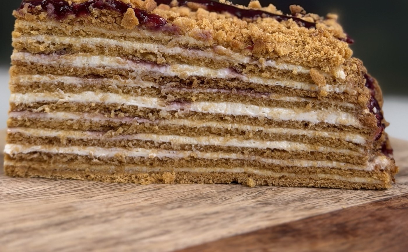 Honey & Raspberry — cakes at New Level Coffee & Bakery, Pompano Beach